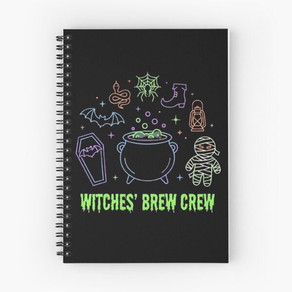 Item preview, Witches Brew Crew Neon Spooky Vintage Magic Cauldron Cute Halloween  designed and sold by PetalsPaws.