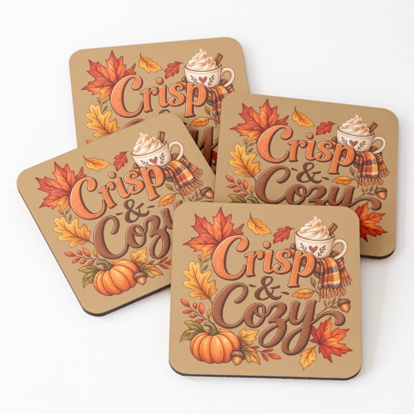 Item preview, Crisp & Cozy – Autumn Pumpkin, Leaves & Hot Cocoa designed and sold by blankTeeShirt.