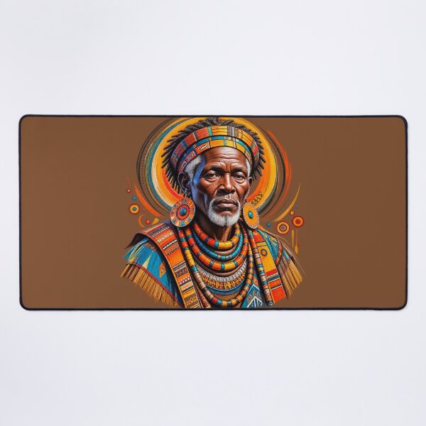 Item preview, African Spiritual Elder Portrait Art | Ancestral Wisdom Keeper | African Spirituality Wall Art designed and sold by 'VARI'.