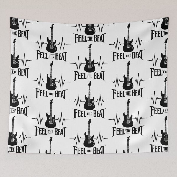 Item preview, Feel The Beat Electric Guitar Heartbeat ECG | Music Lover Guitar Design designed and sold by StyxIND.