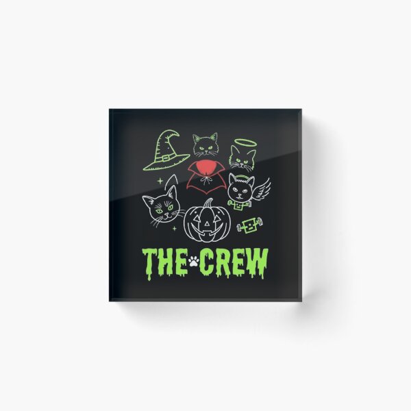 Item preview, Spooky Cute Halloween Cats Neon Style The Crew Graphic designed and sold by PetalsPaws.