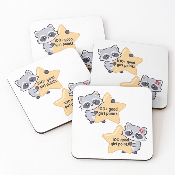 Item preview, Good Girl Points Raccoon Sticker Pack Cute Duality Trash Panda Gold Star Meme designed and sold by raedattia.