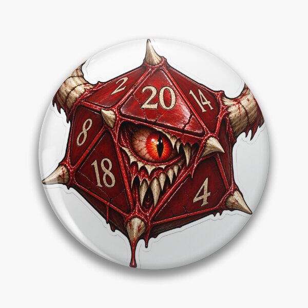 Item preview, Horned Demon Eye D20 designed and sold by PigeonVerse.