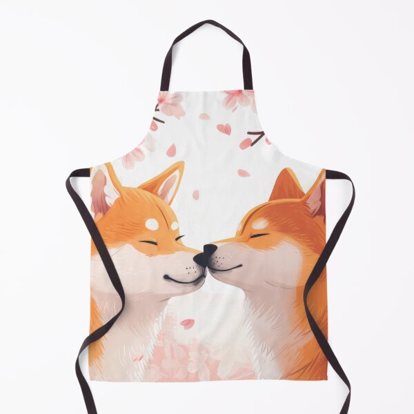 Artikelvorschau, Shiba Inu Dogs – Romantische Hunde unter rosa Sakura # entworfen und verkauft von FlowersColorful.