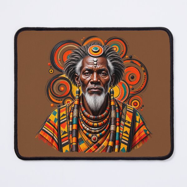 Item preview, African Spiritual Elder Portrait Art | Ancestral Wisdom Keeper | African Spirituality Wall Art designed and sold by 'VARI'.