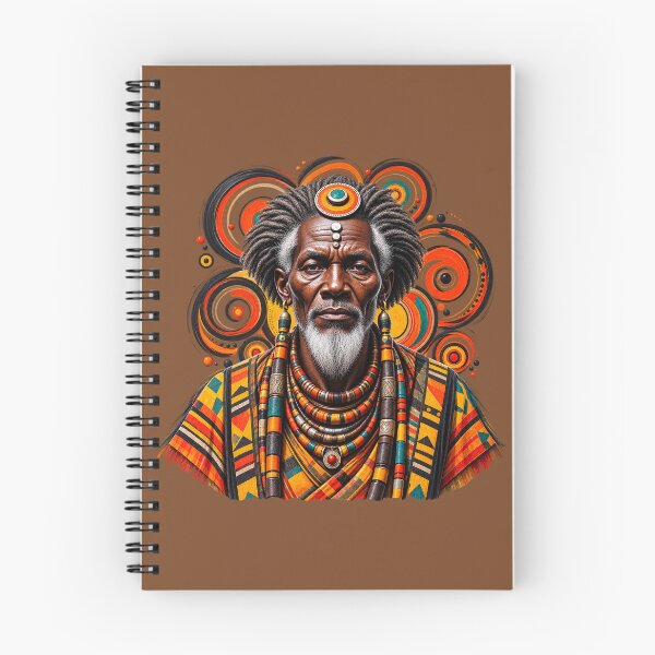 Item preview, African Spiritual Elder Portrait Art | Ancestral Wisdom Keeper | African Spirituality Wall Art designed and sold by 'VARI'.