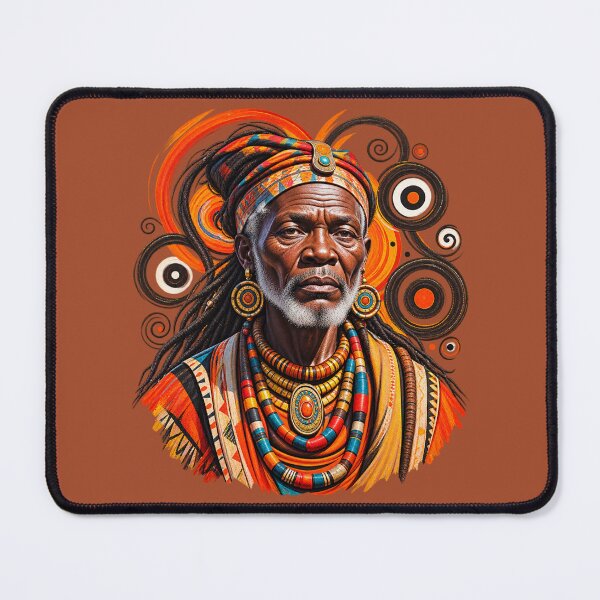 Item preview, African Spiritual Elder Portrait Art | Ancestral Wisdom Keeper | African Spirituality Wall Art designed and sold by 'VARI'.