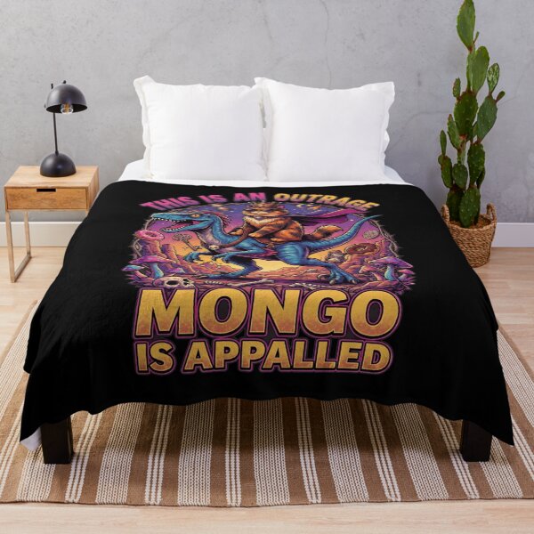 Item preview, Cat Riding Raptor Outrage Mongo Appalled Retro Art designed and sold by StevenTa601095.