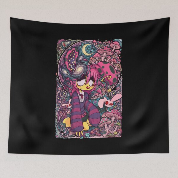 Item preview, Psychedelic Magic Mushroom Fantasy Bunny Pop Art designed and sold by ElizabethMullig.