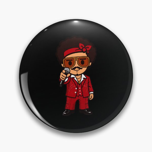 Item preview, Chibi Bruno Mars 24K Magic Red Suit Retro Singer designed and sold by TaylorJo632106.