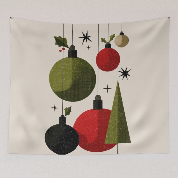 Item preview, Retro Mid Century Modern Christmas Ornaments designed and sold by colorful-white.