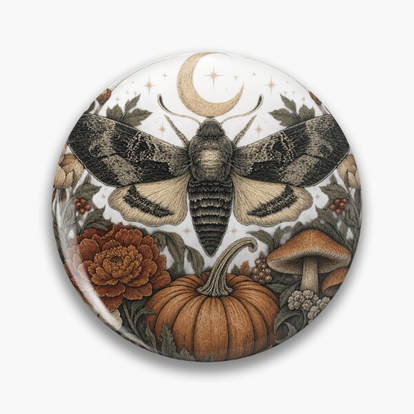 Item preview, Bloom After Dark Gothic Botanical Moth designed and sold by kobsana.