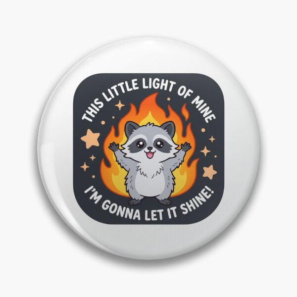 Item preview, This Little Light Of Mine Raccoon In Fire Funny Dumpster Fire Dark Humor Meme designed and sold by raedattia.