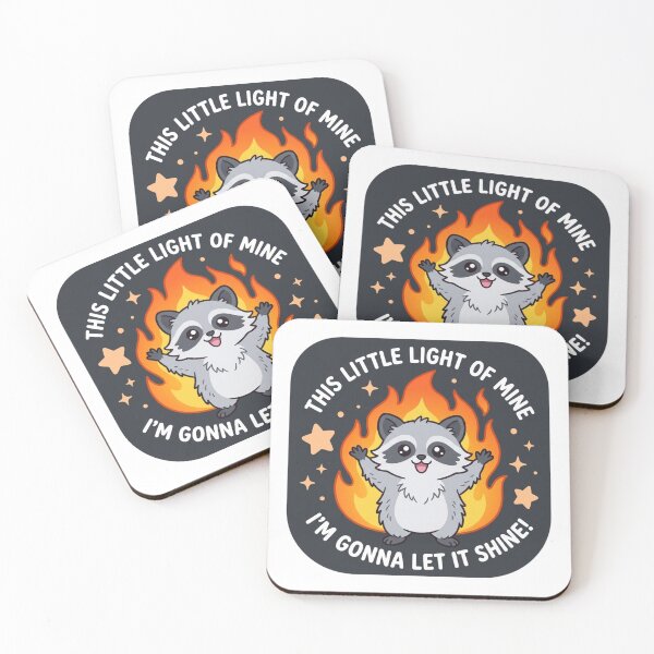 Item preview, This Little Light Of Mine Raccoon In Fire Funny Dumpster Fire Dark Humor Meme designed and sold by raedattia.