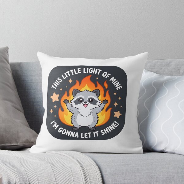 Item preview, This Little Light Of Mine Raccoon In Fire Funny Dumpster Fire Dark Humor Meme designed and sold by raedattia.