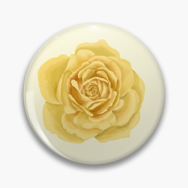 Item preview, Yellow Rose Flower Head – Delicate Aquarelle Watercolor Cutout designed and sold by EmeraldeaArt.