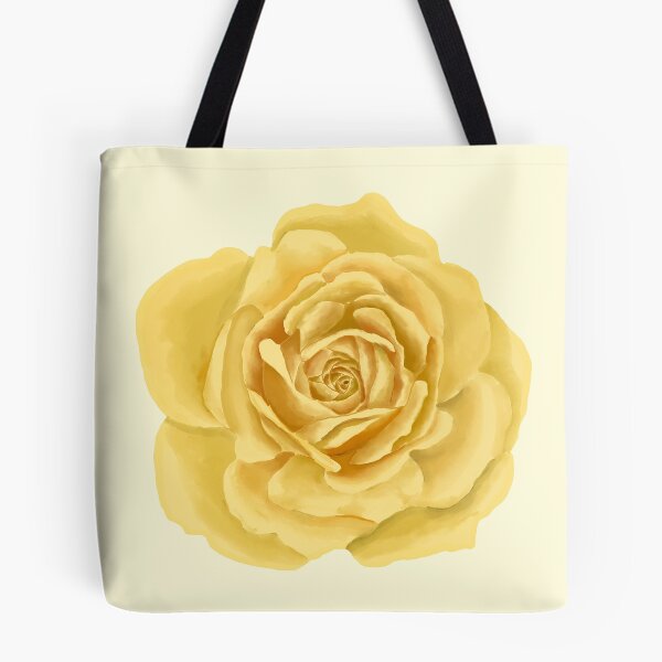 Item preview, Yellow Rose Flower Head – Delicate Aquarelle Watercolor Cutout designed and sold by EmeraldeaArt.