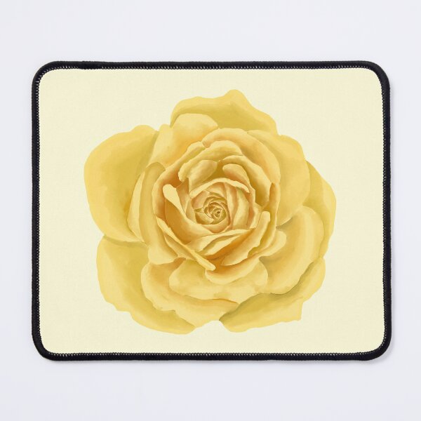 Item preview, Yellow Rose Flower Head – Delicate Aquarelle Watercolor Cutout designed and sold by EmeraldeaArt.