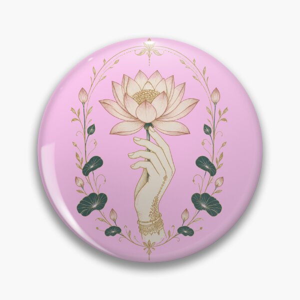 Item preview, Sacred Lotus Flower in Hand Botanical Art designed and sold by Supertango.