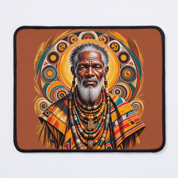 Item preview, African Spiritual Elder Portrait Art | Ancestral Wisdom Keeper | African Spirituality Wall Art designed and sold by 'VARI'.