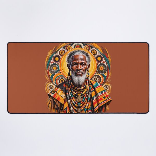 Item preview, African Spiritual Elder Portrait Art | Ancestral Wisdom Keeper | African Spirituality Wall Art designed and sold by 'VARI'.