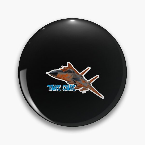 Item preview, Military Jet Fighter Silhouette Take Care Slogan designed and sold by ElizabethMullig.