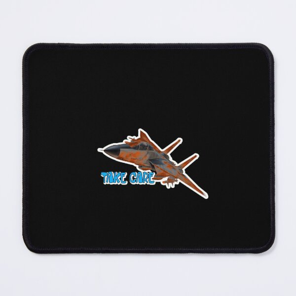 Item preview, Military Jet Fighter Silhouette Take Care Slogan designed and sold by ElizabethMullig.