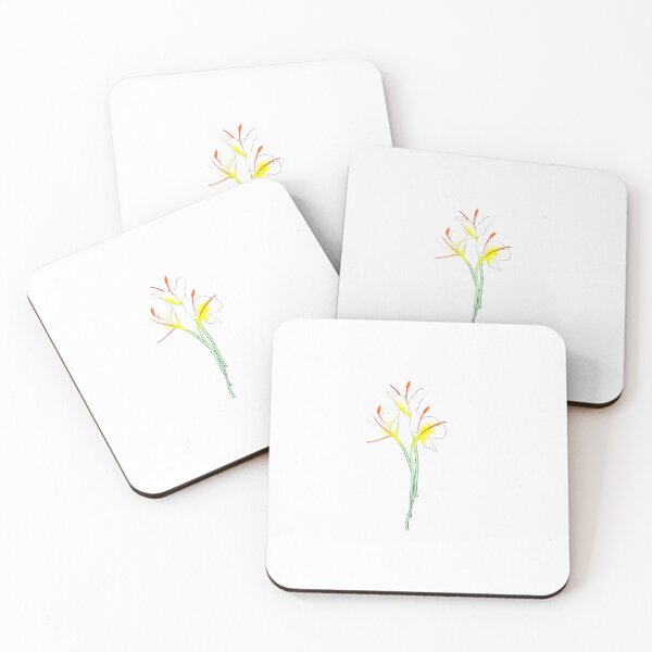 Item preview, Manipur White Butterfly Lily Botanical Flower designed and sold by VektorVibe.