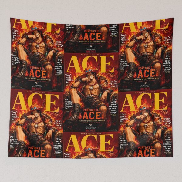 Item preview, Portgas D. Ace One Piece Fire Fist Pirate Poster Aesthetic Anime Digital Artwork designed and sold by Matt_Smith.