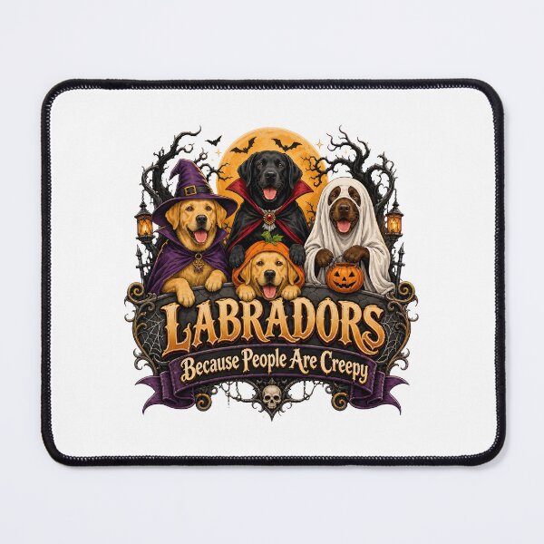 Item preview, Labradors Halloween Ghost Vampire Pumpkin Skeleton Dog Art designed and sold by Dmo3HarkoArt.