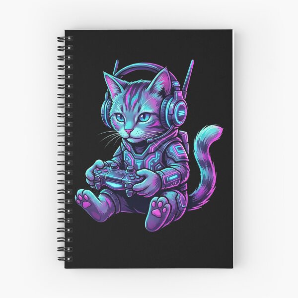 Item preview, Funny Cyberpunk Cat Gamer Teen Boy Video Gaming for Men Kids designed and sold by NaomiTankersly.