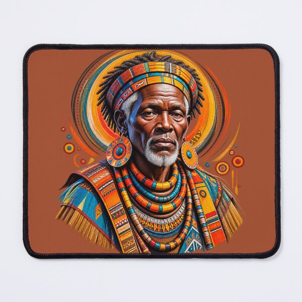 Item preview, African Spiritual Elder Portrait Art | Ancestral Wisdom Keeper | African Spirituality Wall Art designed and sold by 'VARI'.
