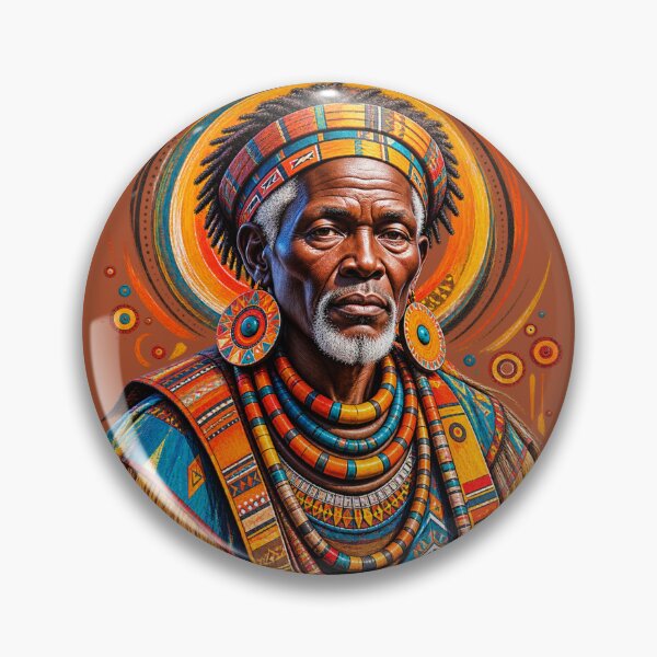 Item preview, African Spiritual Elder Portrait Art | Ancestral Wisdom Keeper | African Spirituality Wall Art designed and sold by 'VARI'.