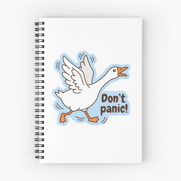 Item preview, Don't Panic Panicking Goose Funny Sarcastic Anxiety Desk Humor Flapping Duck Meme designed and sold by raedattia.