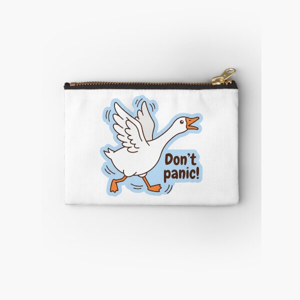 Item preview, Don't Panic Panicking Goose Funny Sarcastic Anxiety Desk Humor Flapping Duck Meme designed and sold by raedattia.