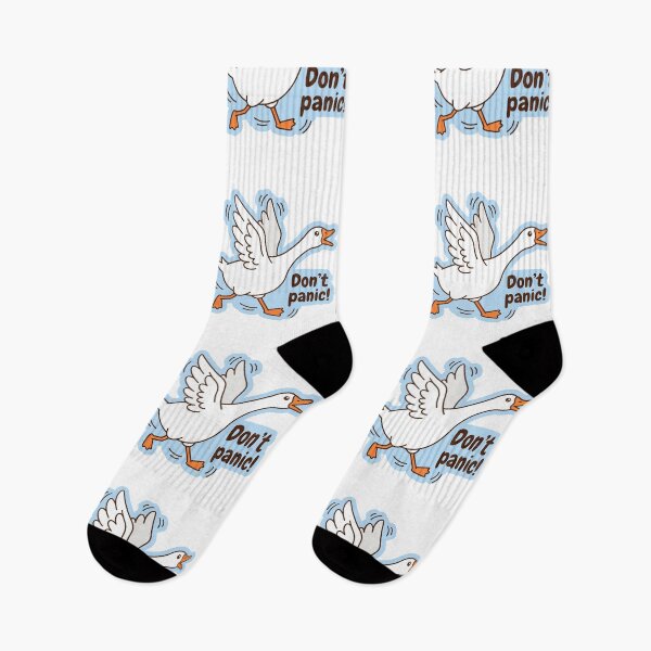 Item preview, Don't Panic Panicking Goose Funny Sarcastic Anxiety Desk Humor Flapping Duck Meme designed and sold by raedattia.