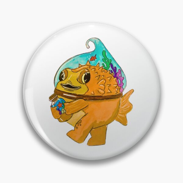 Item preview, Pufferfish Diver Cute Underwater Sci Fi Helmet Graphic designed and sold by Prismartlife.
