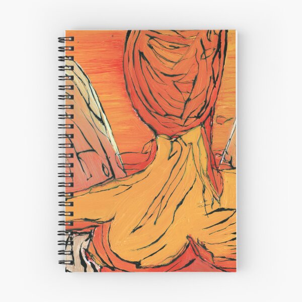 Item preview, Expressive Angel Figure Sunset Wings Painting designed and sold by Dwaalhaas.com.