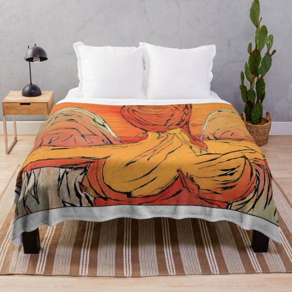 Item preview, Expressive Angel Figure Sunset Wings Painting designed and sold by Dwaalhaas.com.