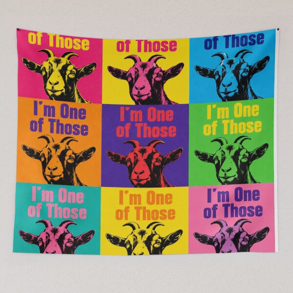 Item preview, I'm One of Those – Retro Pop Art Goat designed and sold by MrsMirabilis.