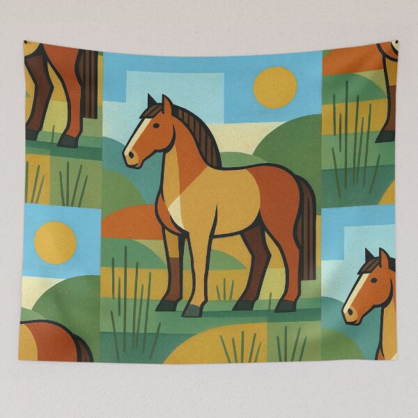Item preview, Belgian Horse - a Geometric illustration. designed and sold by GalleryKauffeld.