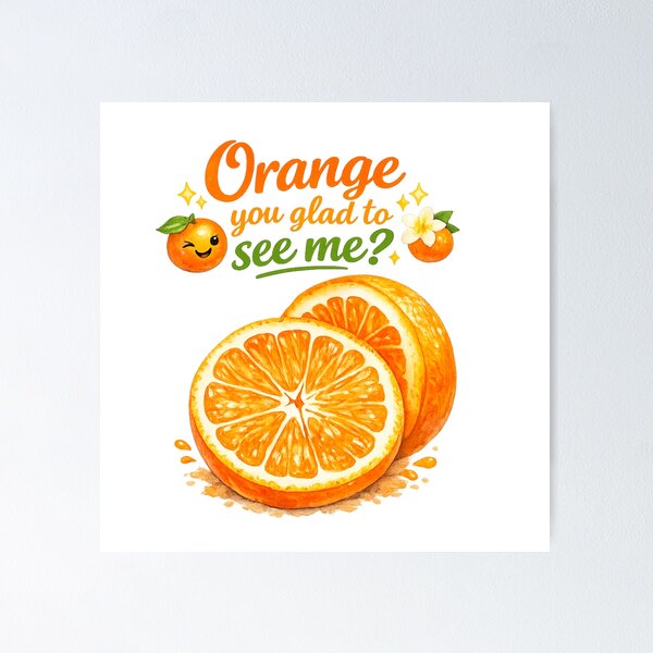 Item preview, Cute Orange Watercolor Illustration Kawaii Fruit Art designed and sold by Sommium .