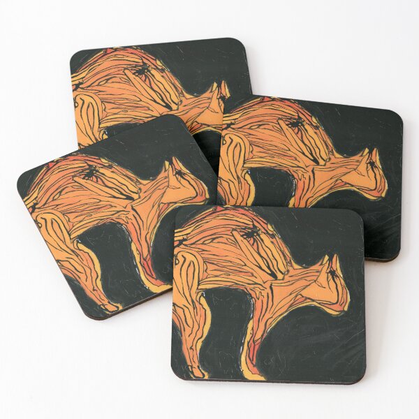 Item preview, Expressive Arched Back Orange Cat Painting designed and sold by Dwaalhaas.com.