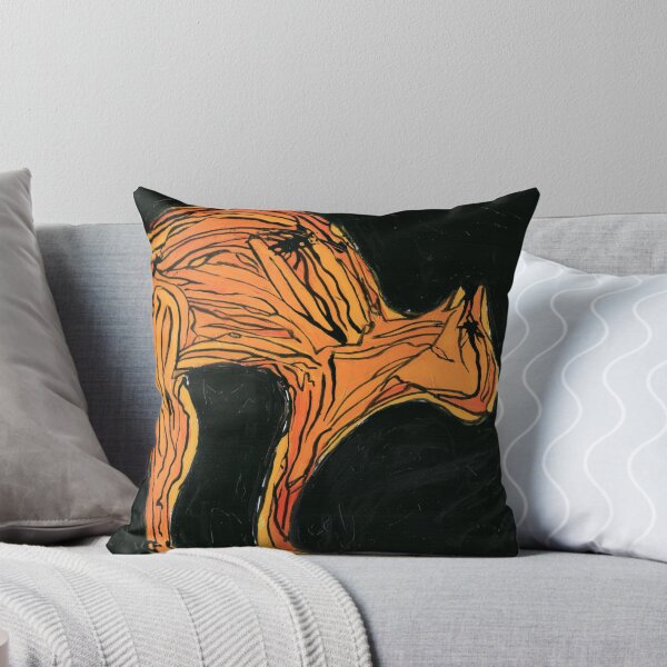 Item preview, Expressive Arched Back Orange Cat Painting designed and sold by Dwaalhaas.com.