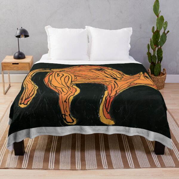 Item preview, Expressive Arched Back Orange Cat Painting designed and sold by Dwaalhaas.com.