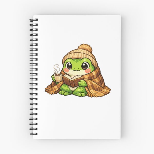 Item preview, Kawaii Cozy Reading Frog designed and sold by Sommium .