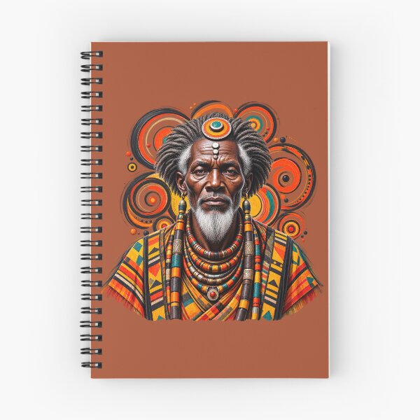 Item preview, African Spiritual Elder Portrait Art | Ancestral Wisdom Keeper | African Spirituality Wall Art designed and sold by 'VARI'.