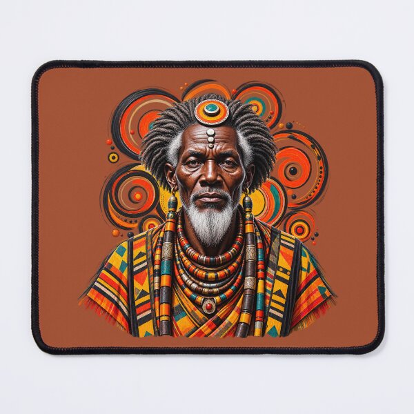 Item preview, African Spiritual Elder Portrait Art | Ancestral Wisdom Keeper | African Spirituality Wall Art designed and sold by 'VARI'.