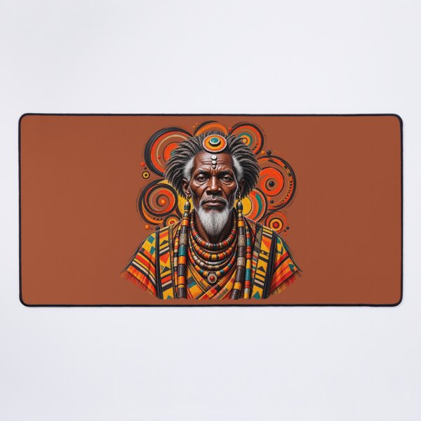 Item preview, African Spiritual Elder Portrait Art | Ancestral Wisdom Keeper | African Spirituality Wall Art designed and sold by 'VARI'.