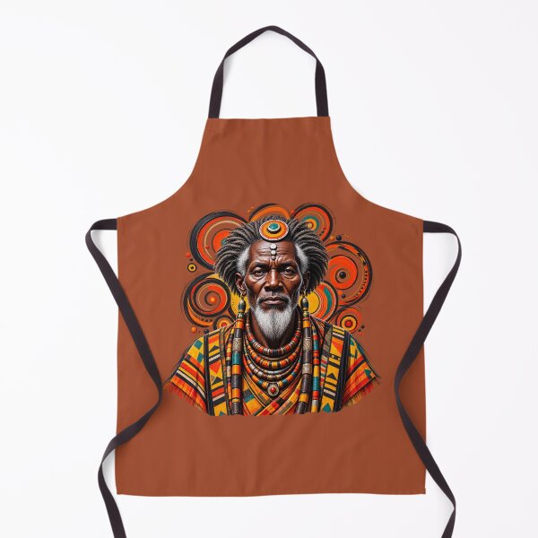 Item preview, African Spiritual Elder Portrait Art | Ancestral Wisdom Keeper | African Spirituality Wall Art designed and sold by 'VARI'.
